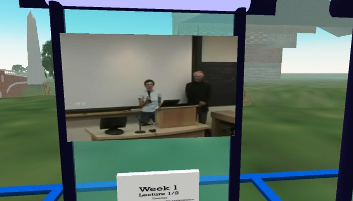 Video Streaming into Harvard Island in Second Life