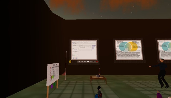 Course Calendar and Assignments in a Second Life classrom via Sloodle