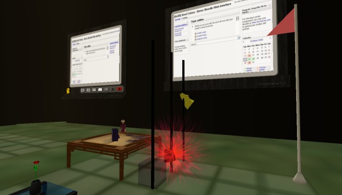 Three dimensional assignments in Second Life via Sloodle