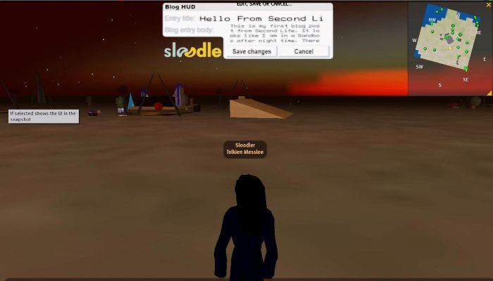 Posting a Blog Post from Inside Second Life via Sloodle