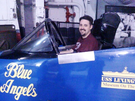 Me in a Jet Cockpit Model