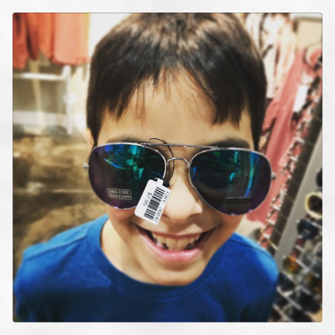 “These sunglasses make me look lit, Daddy!” :)